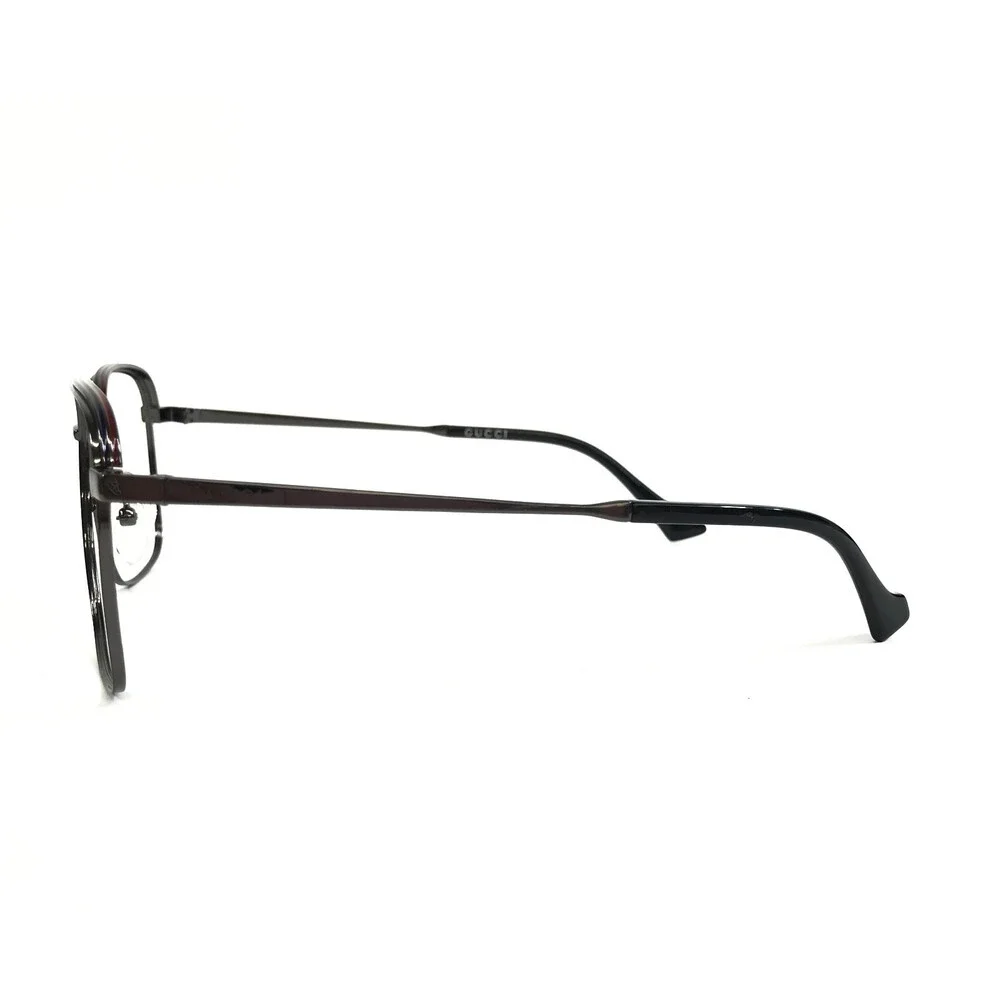 Gucci Eyeglasses Frames GG1101OA 002 Gunmetal Gray Square Asian Fit 57-16-150